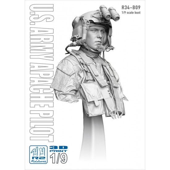 1/9 US Army Apache Pilot Bust 1/9 US Army Apache Pilot Bust