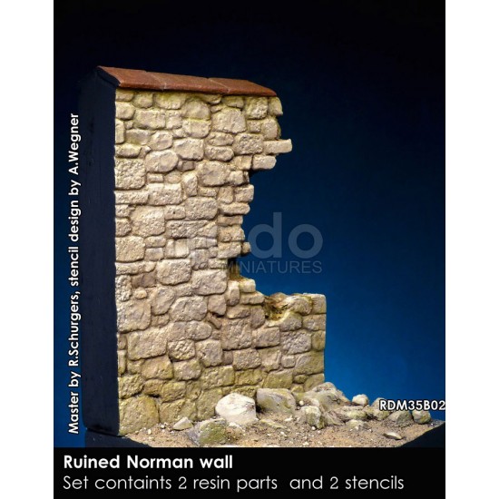 1/35 Ruined Norman Stonewall, Normandy 1944 1/35 Ruined Norman Stonewall, Normandy 1944