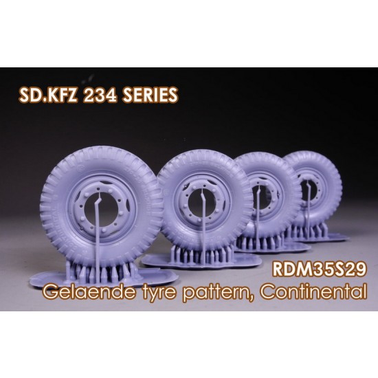 1/35 Sd.Kfz. 234 Continental Gealende Wheel Set #1 1/35 Sd.Kfz. 234 Continental Gealende Wheel Set #1