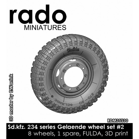 1/35 Sd.Kfz. 234 Fulda Gealende Wheel Set #2 1/35 Sd.Kfz. 234 Fulda Gealende Wheel Set #2