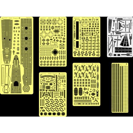 1/700 IJN Light Cruiser Nagara 1944 Detail-up set for Tamiya 31322 kit (7 PE sheets) 1/700 IJN Light Cruiser Nagara 1944 Detail-up set for Tamiya 31322 kit (7 PE sheets)