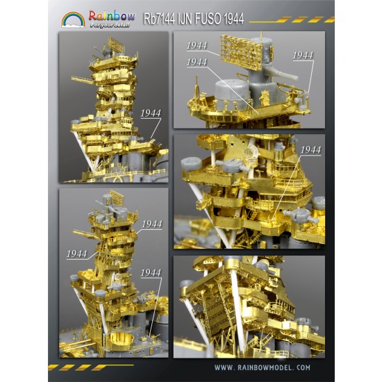 1/700 IJN Battleship Fuso 1944 Upgrade Set for Fujimi #401188 1/700 IJN Battleship Fuso 1944 Upgrade Set for Fujimi #401188
