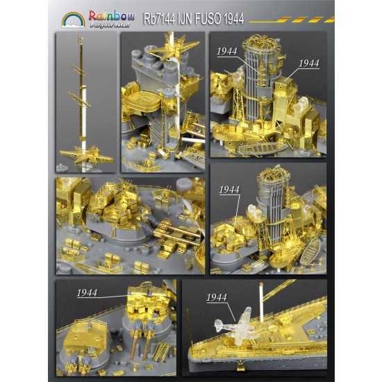 1/700 IJN Battleship Fuso 1944 Upgrade Set for Fujimi #401188 1/700 IJN Battleship Fuso 1944 Upgrade Set for Fujimi #401188