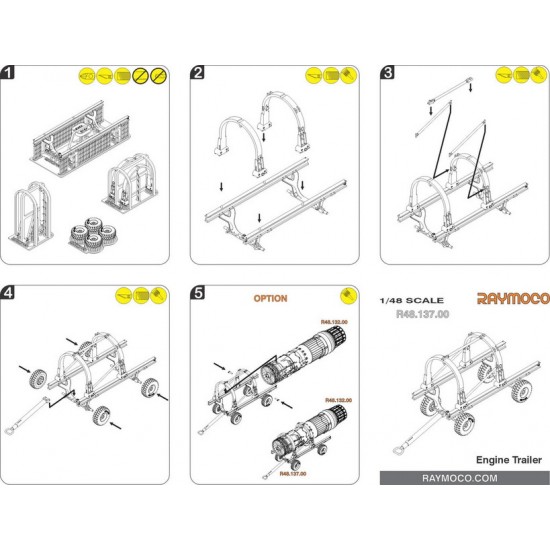1/48 F-15 C/E Turbo Jet Engine F100-PW-220/229 with Trailer for Great Wall Hobby kits 1/48 F-15 C/E Turbo Jet Engine F100-PW-220/229 with Trailer for Great Wall Hobby kits