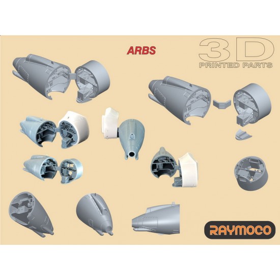 1/48 Harrier GR Mk.7 Engine, Exhaust Nozzles, Electronics, ARBS for HASEGAWA kits 1/48 Harrier GR Mk.7 Engine, Exhaust Nozzles, Electronics, ARBS for HASEGAWA kits