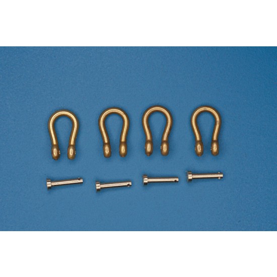1/35 Shackles with Wired Pin 4pcs (H:7.6, D: 4.6, r: 1.0) for Different Military Vehicle 1/35 Shackles with Wired Pin 4pcs (H:7.6, D: 4.6, r: 1.0) for Different Military Vehicle