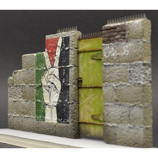 1/35 Modern/Middle Eastern Wall (3 Resin Parts+1 Decal) 1/35 Modern/Middle Eastern Wall (3 Resin Parts+1 Decal)
