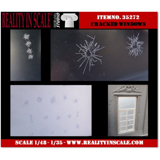 1/48 - 1/35 Cracked Windows (a5 sheet) 1/48 - 1/35 Cracked Windows (a5 sheet)