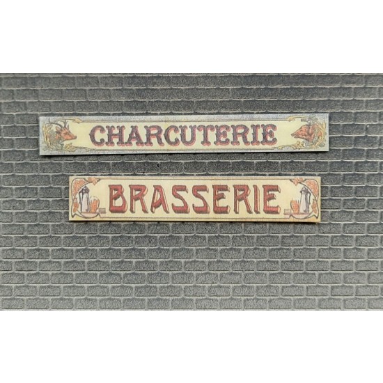 1/48 - 1/35 Shop / Business Signs On Real Wood - France Set #5 1/48 - 1/35 Shop / Business Signs On Real Wood - France Set #5