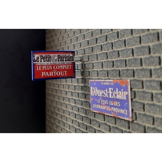 1/48 - 1/35 Rusted Commercial Signs - France Set #2