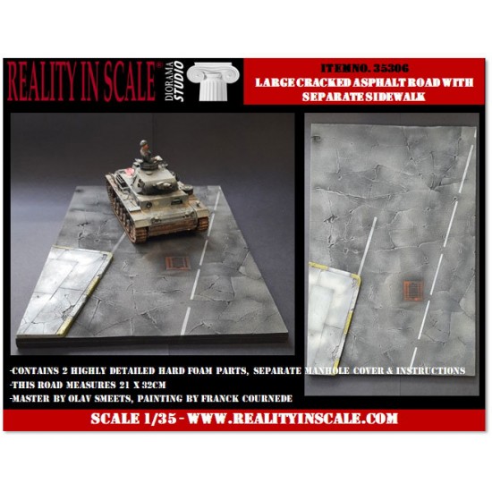 1/35 Cracked Asphalt Road (21 x 32 x 0.8cm) 1/35 Cracked Asphalt Road (21 x 32 x 0.8cm)