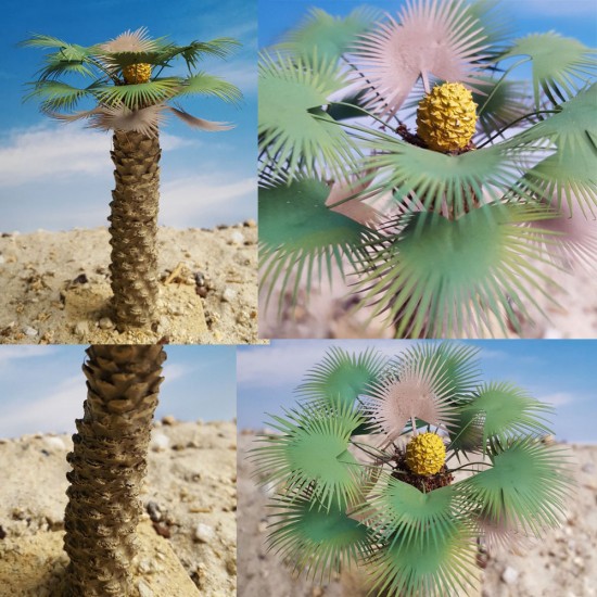 1/35, 1/48, 1/72 Thick Desert Fan Super Detailed Palm Tree 1/35, 1/48, 1/72 Thick Desert Fan Super Detailed Palm Tree