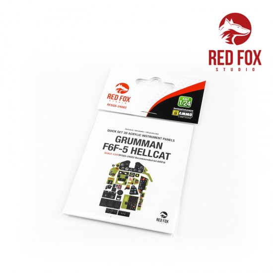 1/24 Grumman F6F-5 Hellcat Instrument Panels & Detail Parts for Airfix kit 1/24 Grumman F6F-5 Hellcat Instrument Panels & Detail Parts for Airfix kit