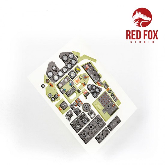 1/24 Grumman F6F-5 Hellcat Instrument Panels & Detail Parts for Airfix kit 1/24 Grumman F6F-5 Hellcat Instrument Panels & Detail Parts for Airfix kit