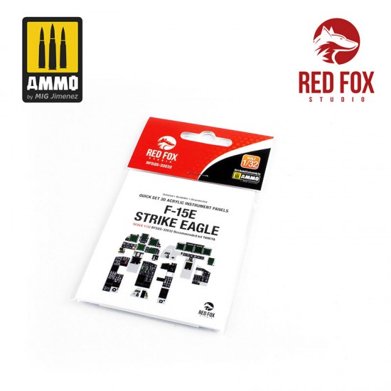 1/32 F-15E Strike Eagle Cockpit Instrument Panels & Detail Parts for Tamiya 1/32 F-15E Strike Eagle Cockpit Instrument Panels & Detail Parts for Tamiya