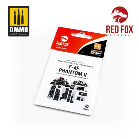 1/32 McDonell DOUGLAS F-4F Phantom II Instrument Panel for Revell Kit 1/32 McDonell DOUGLAS F-4F Phantom II Instrument Panel for Revell Kit
