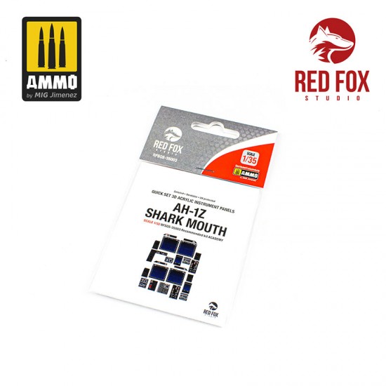 1/35 AH-1Z Shark Mouth Cockpit Instrument Panels & Detail Parts for Academy 1/35 AH-1Z Shark Mouth Cockpit Instrument Panels & Detail Parts for Academy