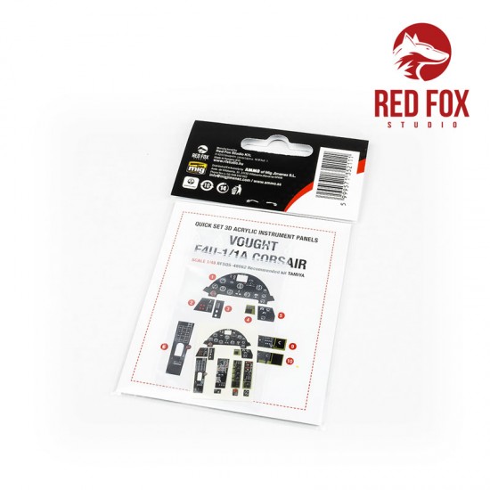 1/48 Vought F4U-1/1A Corsair Instrument Panels & Detail Parts for Tamiya kit 1/48 Vought F4U-1/1A Corsair Instrument Panels & Detail Parts for Tamiya kit