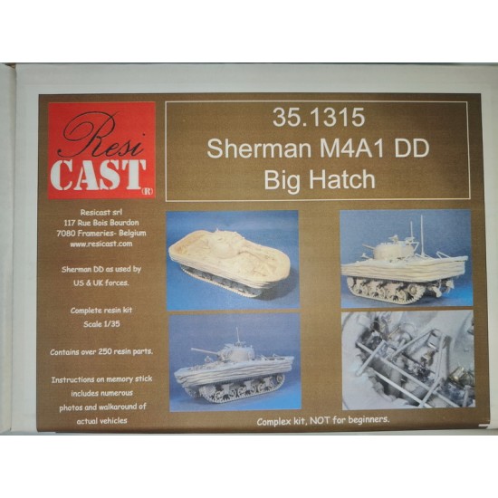1/35 M4A1 DD Big Hatch Sherman with Lowered Screen (full resin kit) 1/35 M4A1 DD Big Hatch Sherman with Lowered Screen (full resin kit)