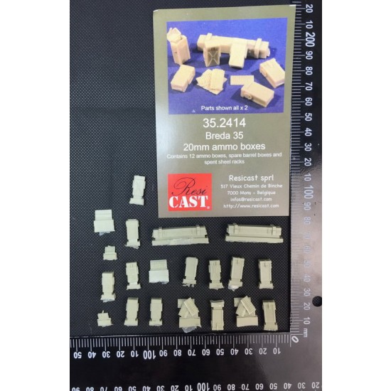1/35 Breda 35 20mm Wooden & Steel Ammo Boxes 1/35 Breda 35 20mm Wooden & Steel Ammo Boxes