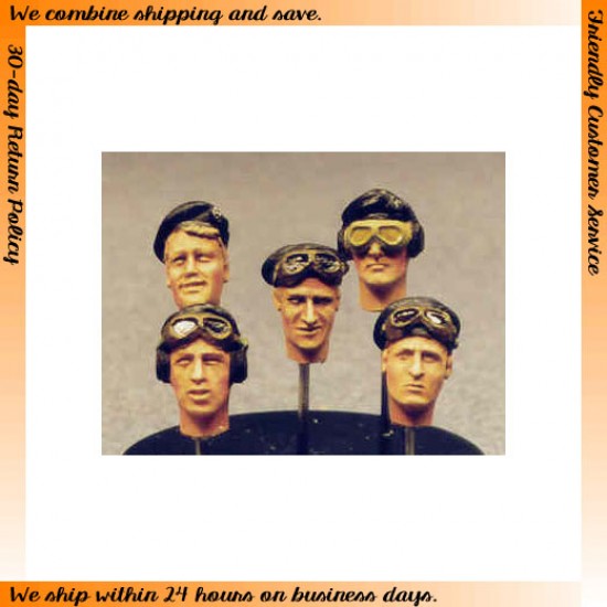 1/35 UK Tank Crew Heads with Berets (5 Different Heads) 1/35 UK Tank Crew Heads with Berets (5 Different Heads)
