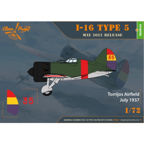 1/72 Polikarpov I-16 Type 5 In The Sky of Spain Starter Kit 1/72 Polikarpov I-16 Type 5 In The Sky of Spain Starter Kit