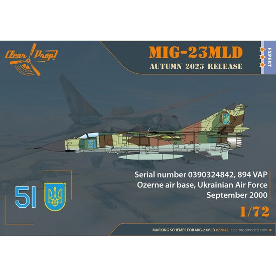 1/72 Mikoyan-Gurevich MiG-23MLD The Last Ukrainian Flogger-K Expert Kit 1/72 Mikoyan-Gurevich MiG-23MLD The Last Ukrainian Flogger-K Expert Kit