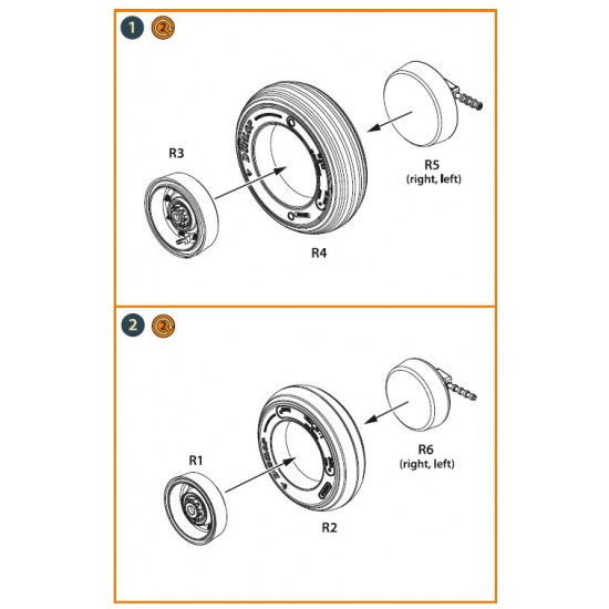 1/32 Westland Lynx Wheel set 1/32 Westland Lynx Wheel set