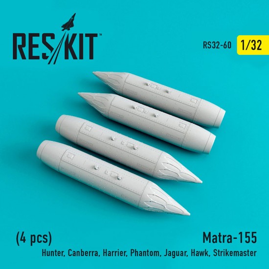 1/32 Matra-155 (4pcs) for Revell, Kinetic Hunter/Canberra/Harrier/Phantom/Jaguar 1/32 Matra-155 (4pcs) for Revell, Kinetic Hunter/Canberra/Harrier/Phantom/Jaguar