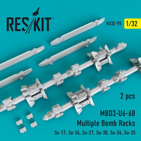 1/32 MBD3-U6-68 Multiple Bomb Racks (2pcs) for Trumpeter Su-17/24/27/30/34/35 kits 1/32 MBD3-U6-68 Multiple Bomb Racks (2pcs) for Trumpeter Su-17/24/27/30/34/35 kits