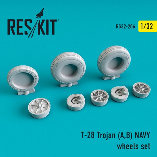 1/32 North American T-28 Trojan (A,B) Navy Wheels set for Kitty Hawk kits 1/32 North American T-28 Trojan (A,B) Navy Wheels set for Kitty Hawk kits