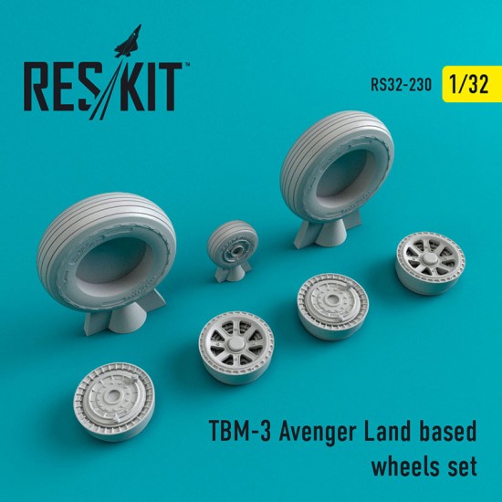 1/32 Grumman TBM-3 Avenger Land Based Wheels set for Trumpeter kits