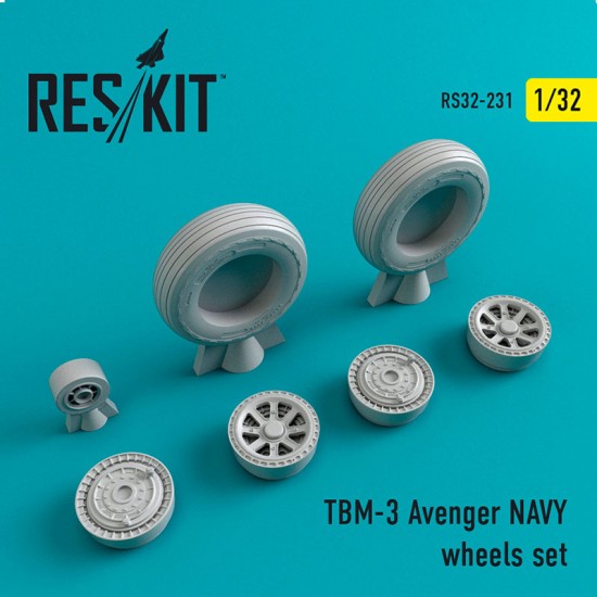 1/32 Grumman TBM-3 Avenger Navy Wheels set for Trumpeter kits 1/32 Grumman TBM-3 Avenger Navy Wheels set for Trumpeter kits