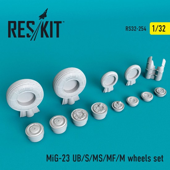 1/32 Mikoyan-Gurevich MiG-23 (UB/S/MS/MF/M) Wheels set for Trumpeter kits