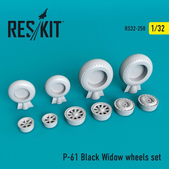 1/32 Northrop P-61 Black Widow Wheels set for Trumpeter kits 1/32 Northrop P-61 Black Widow Wheels set for Trumpeter kits
