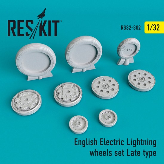 1/32 English Electric Lightning Wheels set Late Type for AirFix kits