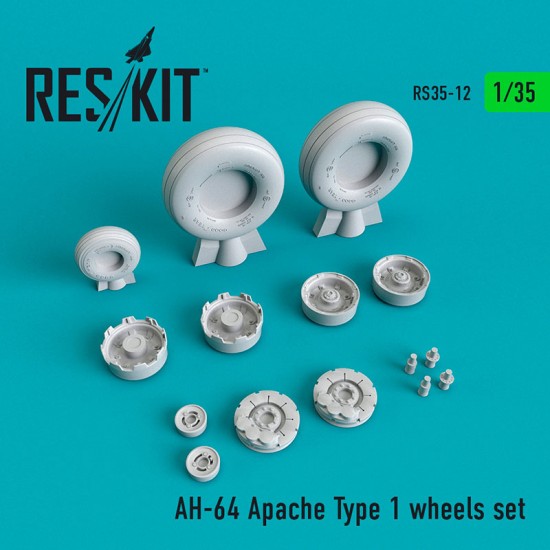 1/35 Boeing AH-64 Apache Type 1 Wheels set for Academy kits 1/35 Boeing AH-64 Apache Type 1 Wheels set for Academy kits
