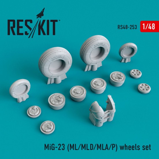 1/48 Mikoyan-Gurevich MiG-23 (ML/MLD/MLA/P) Wheels set for Trumpeter kits 1/48 Mikoyan-Gurevich MiG-23 (ML/MLD/MLA/P) Wheels set for Trumpeter kits