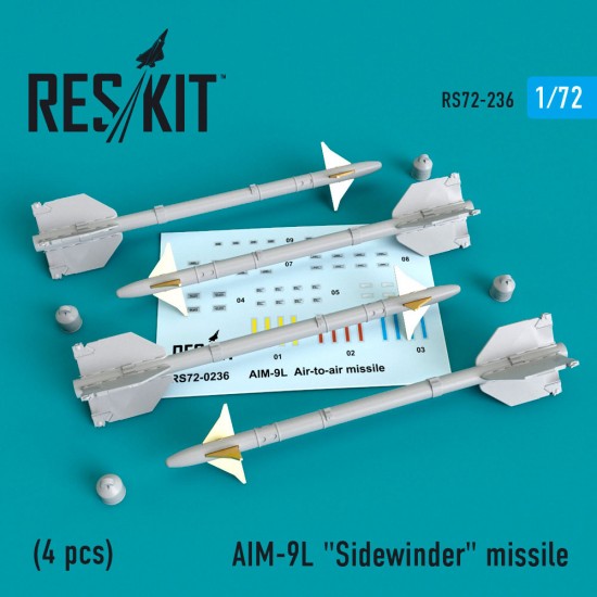 1/72 AIM-9L Sidewinder Missile (4pcs) for F-4/5/15/16/18/22/111/Harrier/Tornado 1/72 AIM-9L Sidewinder Missile (4pcs) for F-4/5/15/16/18/22/111/Harrier/Tornado