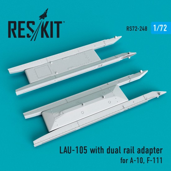 1/72 A-10 Thunderbolt II LAU-105 w/Dual Rail Adapter (2pcs) for Hasegawa/Italeri/Academy