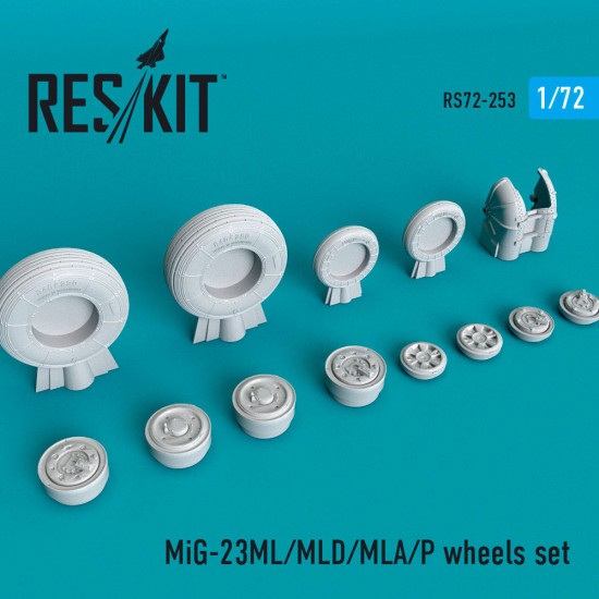 1/72 Mikoyan-Gurevich MiG-23(ML/MLD/MLA/P) Wheels set for Zvezda/R.V.Aircraft/KP kits 1/72 Mikoyan-Gurevich MiG-23(ML/MLD/MLA/P) Wheels set for Zvezda/R.V.Aircraft/KP kits