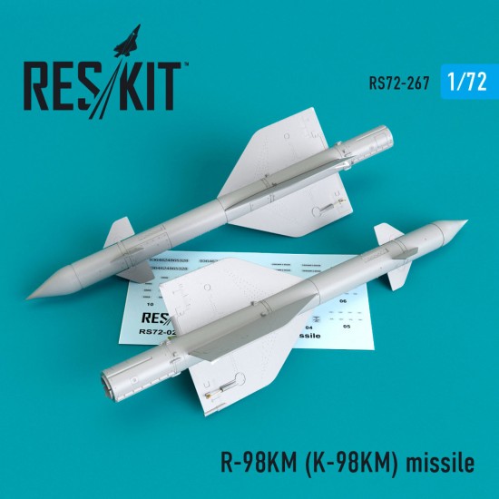 1/72 Sukhoi Su-11/15/Yak-28 R-98KM (K-98KM) Missile (2pcs) for A-model/Trumpeter kits 1/72 Sukhoi Su-11/15/Yak-28 R-98KM (K-98KM) Missile (2pcs) for A-model/Trumpeter kits