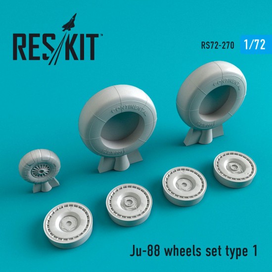 1/72 Junkers Ju-88 Wheels set Type 1 for Revell/Italeri/Zvezda/Airfix kits 1/72 Junkers Ju-88 Wheels set Type 1 for Revell/Italeri/Zvezda/Airfix kits