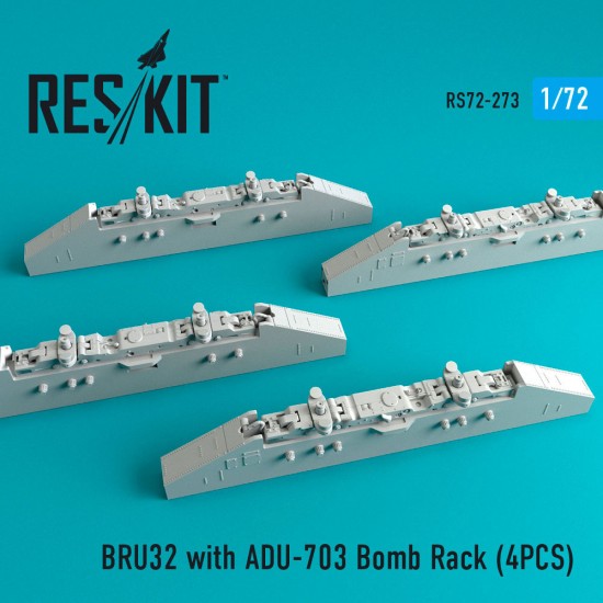 1/72 BRU32 w/ADU-703 Bomb Rack (4pcs) for Hasegawa/GWH/Academy/Fine Molds/Hobby Boss kits 1/72 BRU32 w/ADU-703 Bomb Rack (4pcs) for Hasegawa/GWH/Academy/Fine Molds/Hobby Boss kits