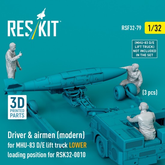 1/32 Modern Driver n Airmen(3pcs) for MHU-83 D/E Lift Truck LOWER Loading for RSK32-0010 1/32 Modern Driver n Airmen(3pcs) for MHU-83 D/E Lift Truck LOWER Loading for RSK32-0010