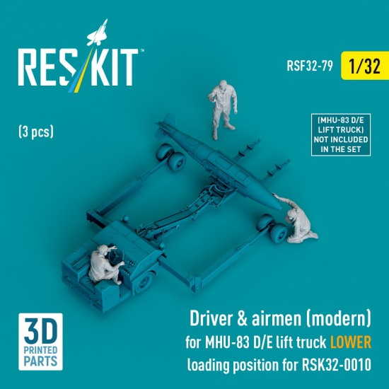 1/32 Modern Driver n Airmen(3pcs) for MHU-83 D/E Lift Truck LOWER Loading for RSK32-0010 1/32 Modern Driver n Airmen(3pcs) for MHU-83 D/E Lift Truck LOWER Loading for RSK32-0010