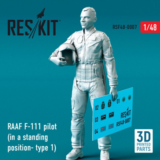 1/48 RAAF F-111 Pilot in a Standing Position- type 1 (3D Printing) 1/48 RAAF F-111 Pilot in a Standing Position- type 1 (3D Printing)