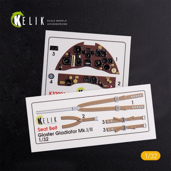 1/32 Gloster Gladiator Mk.II Interior 3D Decals for ICM kit 1/32 Gloster Gladiator Mk.II Interior 3D Decals for ICM kit