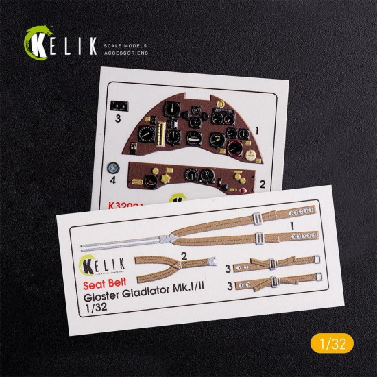 1/32 Gloster Gladiator Mk.II Interior 3D Decals for ICM kit 1/32 Gloster Gladiator Mk.II Interior 3D Decals for ICM kit