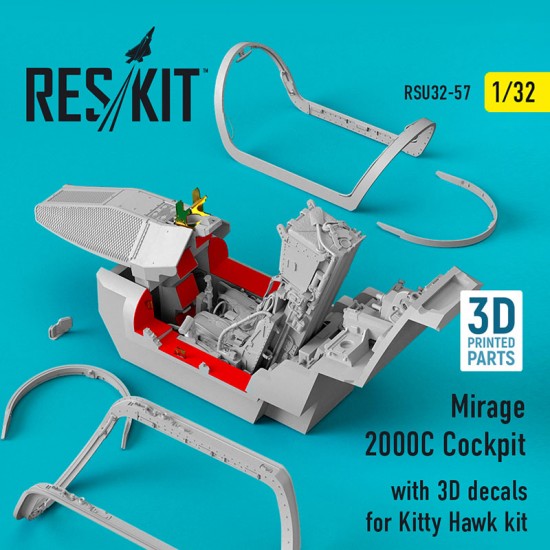 1/32 Mirage 2000C Cockpit with 3D decals for Kitty Hawk kit 1/32 Mirage 2000C Cockpit with 3D decals for Kitty Hawk kit